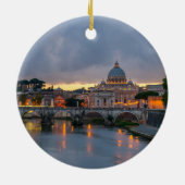 Sant'Angelo橋セントピーターのバシリカ会堂ローマイタリア セラミックオーナメント (裏面)