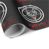 Santanistの五芒星のクリスマスのデザイン ラッピングペーパー (ロールコーナー)