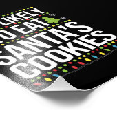 Santasクッキー食べのクリスマスに最も近い フォトプリント (角)