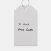 Santasワークショップクリスマスから直接パーソナライズされた ギフトタグ (裏面)