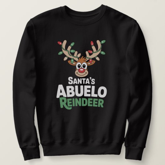 Santa's Abuelo Reindeer Spanish スウェットシャツ (デザイン正面)