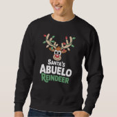 Santa's Abuelo Reindeer Spanish スウェットシャツ (正面)