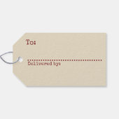 Santa's Airmail Red Classic Postmark ギフトタグ (裏面横)