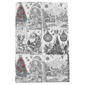 Santa's Artistic Playtime Gift Bag ミディアムペーパーバッグ (正面)