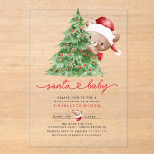Santa's Baby Shower アクリル招待状 (正面)