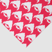 Santa's beards patterned red white Christmas 薄葉紙 (詳細)