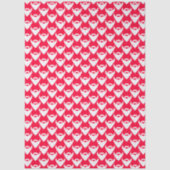 Santa's beards patterned red white Christmas 薄葉紙 (正面)