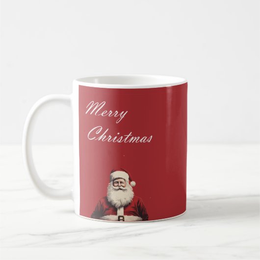 Santa's Cheerful Greetings Mug コーヒーマグカップ (左)