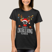 Santa's Cheerleading Reindeer Funny Xmas Matching  Tシャツ (正面)