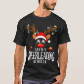 Santa's Cheerleading Reindeer Funny Xmas Matching  Tシャツ (正面)