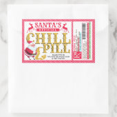 Santa's Chill Pill Christmas Sticker 長方形シール (バッグ)