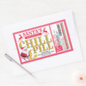 Santa's Chill Pill Christmas Sticker 長方形シール (封筒)