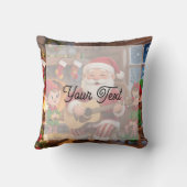 Santa's Christmas Eve Serenade: Cozy Fireplace クッション (裏面)