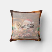 Santa's Christmas Eve Serenade: Cozy Fireplace クッション (裏面)