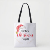 Santa's Christmas Helper Customizable Tote Bag トートバッグ (正面)