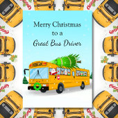 Santa's Christmas School Bus Driver カード