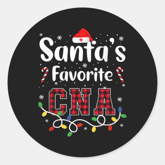 Santa'S Cnaお気に入りの認定看護助手N ラウンドシール (正面)