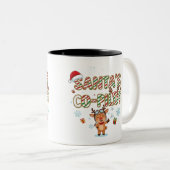 Santa's Co-Pilot Reindeer Christmas ツートーンマグカップ (正面右)