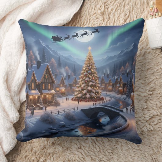 Santa's Cozy Visit - A Night of Wonder クッション (ブランケット)