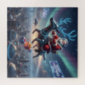 Santa's Cyber-Sleigh: Futuristic Drone Delivery ジグソーパズル (横)
