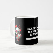Santa's Drink -Personalized Funny Christmas コーヒーマグカップ (正面左)