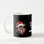 Santa's Drink -Personalized Funny Christmas コーヒーマグカップ (左)