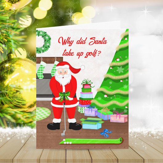 Santa's Early Gift - A Hole-in-One Christmas カード
