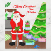 Santa's Early Gift - A Hole-in-One Christmas ワインラベル (シングルラベル)
