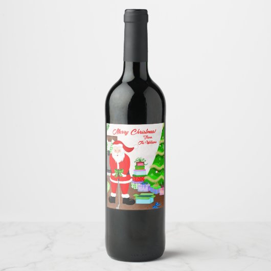 Santa's Early Gift - A Hole-in-One Christmas ワインラベル (正面)