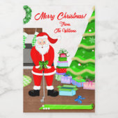 Santa's Early Gift - A Hole-in-One Christmas ワインラベル (シングルラベル)