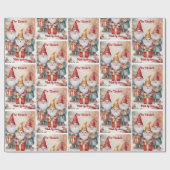 Santa's Elves Personalize Name Cute Christmas ラッピングペーパー (フラット)