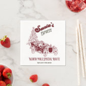 Santa's Express Vitange Christmas スタンダードカクテルナプキン (インサイチュ)