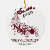 Santa's Express Vitange Christmas セラミックオーナメント (正面)