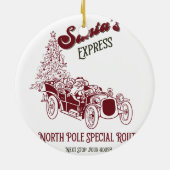 Santa's Express Vitange Christmas セラミックオーナメント (裏面)