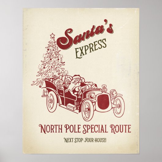 Santa's Express Vitange Christmas ポスター (正面)