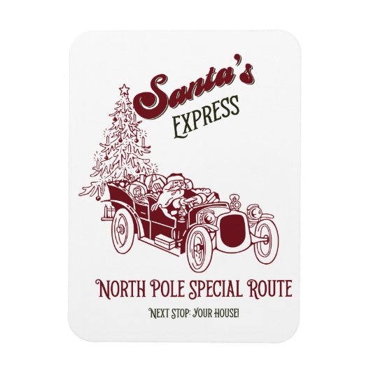 Santa's Express Vitange Christmas マグネット (縦)