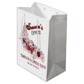 Santa's Express Vitange Christmas ミディアムペーパーバッグ (裏面アングル)