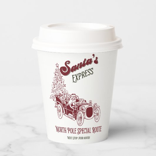 Santa's Express Vitange Christmas 紙コップ (正面)