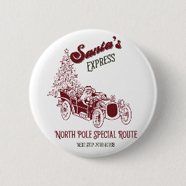 Santa's Express Vitange Christmas 缶バッジ