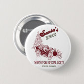 Santa's Express Vitange Christmas 缶バッジ (正面&裏面)