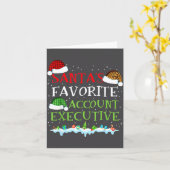 Santa's Favorite Account Executive Fun Christmas  カード (黄色い花)