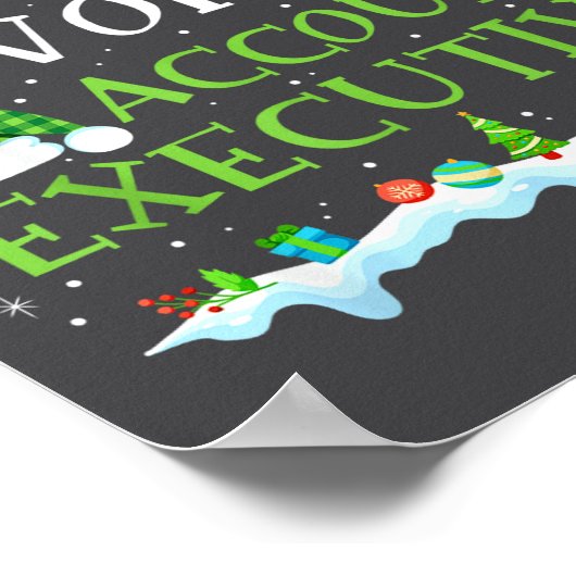 Santa's Favorite Account Executive Fun Christmas  ポスター (角)