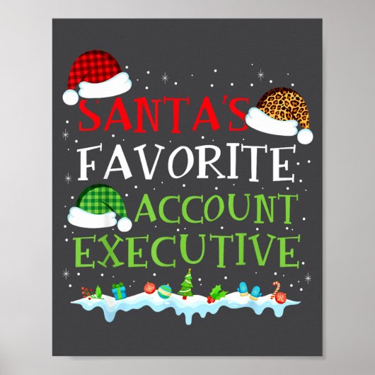 Santa's Favorite Account Executive Fun Christmas  ポスター (正面)