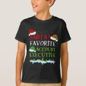 Santa's Favorite Account Executive Fun Christmas  Tシャツ (正面)