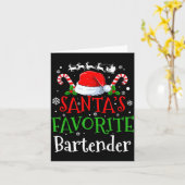 Santa's Favorite Bartender Christmas Party カード (黄色い花)