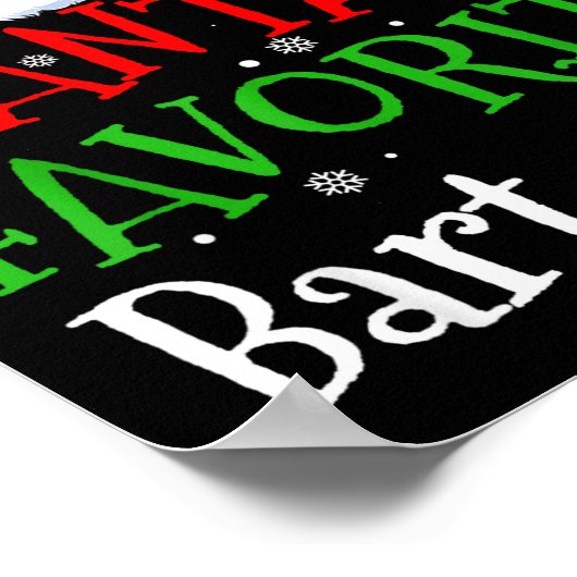 Santa's Favorite Bartender Christmas Party ポスター (角)