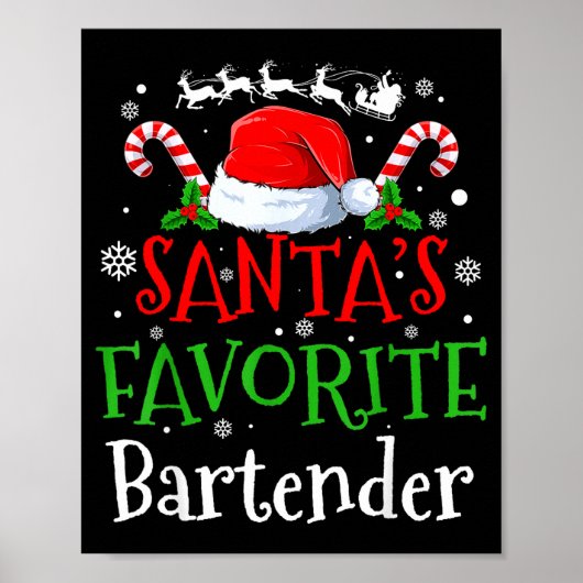 Santa's Favorite Bartender Christmas Party  ポスター (正面)
