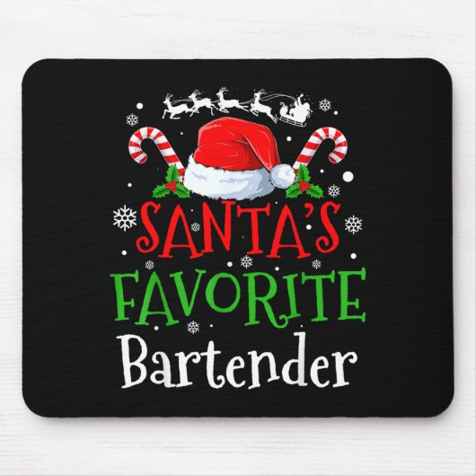 Santa's Favorite Bartender Christmas Party  マウスパッド (正面)