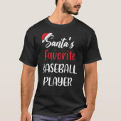 Santas Favorite Baseball Player   Christmas Baseba Tシャツ (正面)