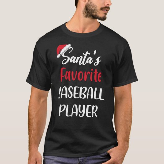 Santas Favorite Baseball Player   Christmas Baseba Tシャツ (正面)